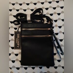 Deluxity Black Crossbody Bag